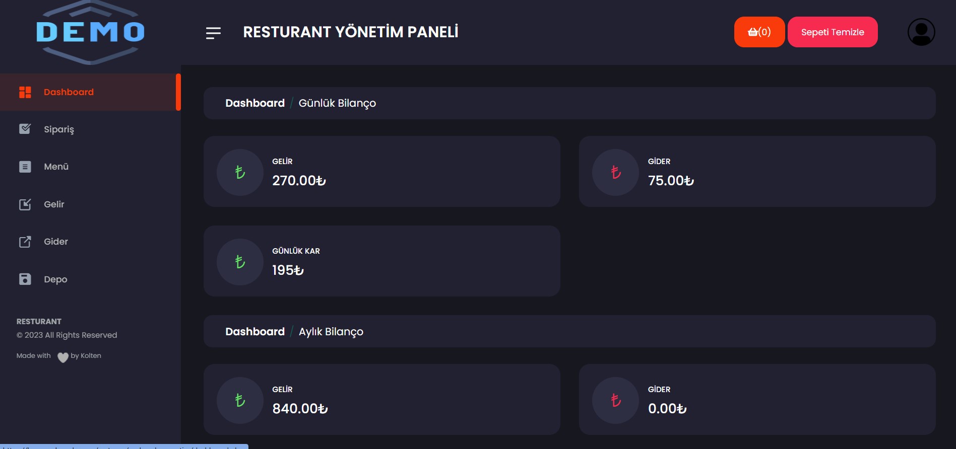 Restoran Kasa Yazılımı Scripti
